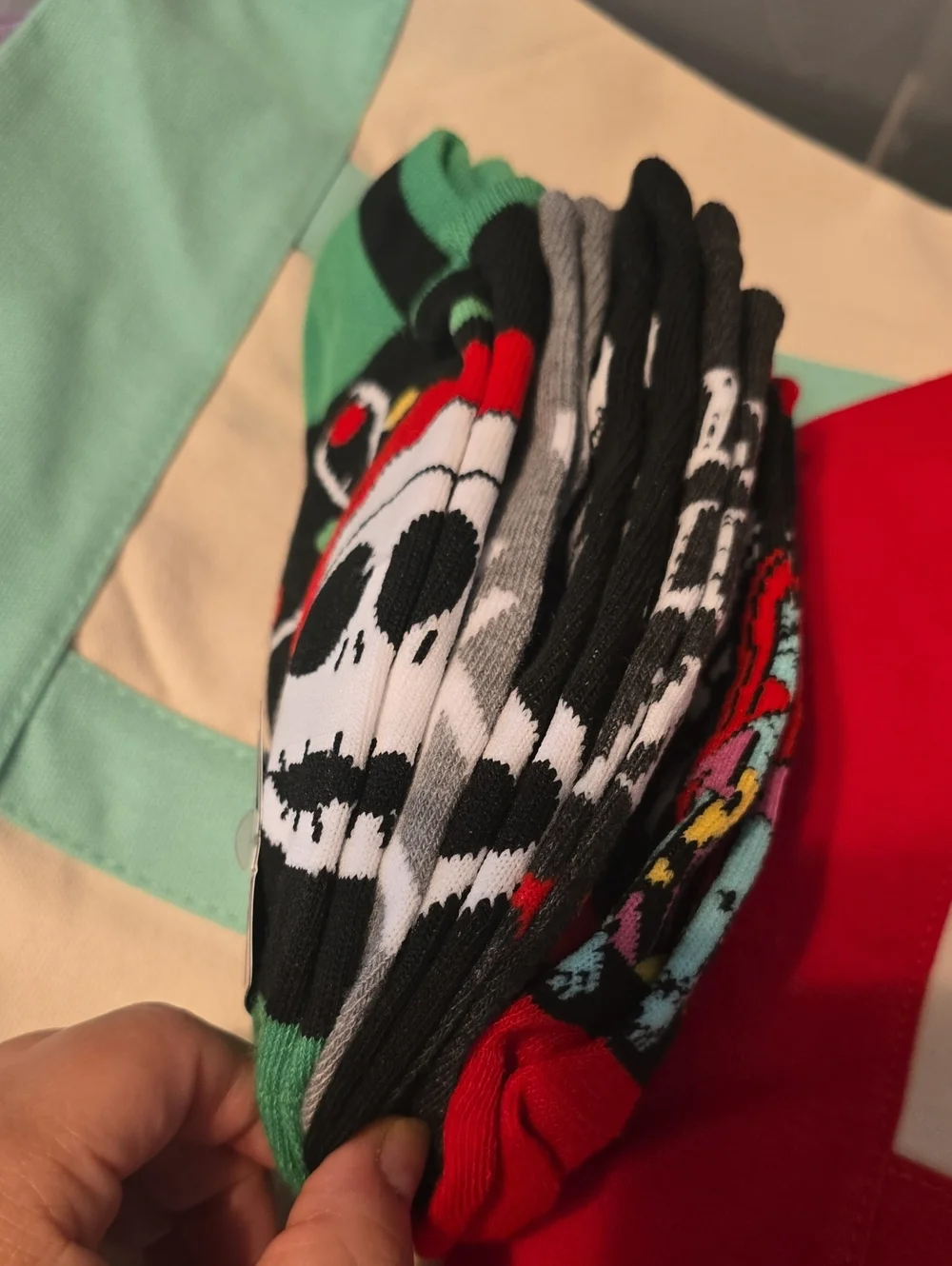 Nightmare Before Christmas Holiday No-Show Socks. 5 Pairs